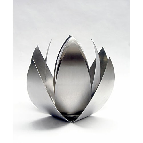 Stainless Steel RVS Lotus Flower Urn - Simply Breathtaking - Sculptural Flower Petals